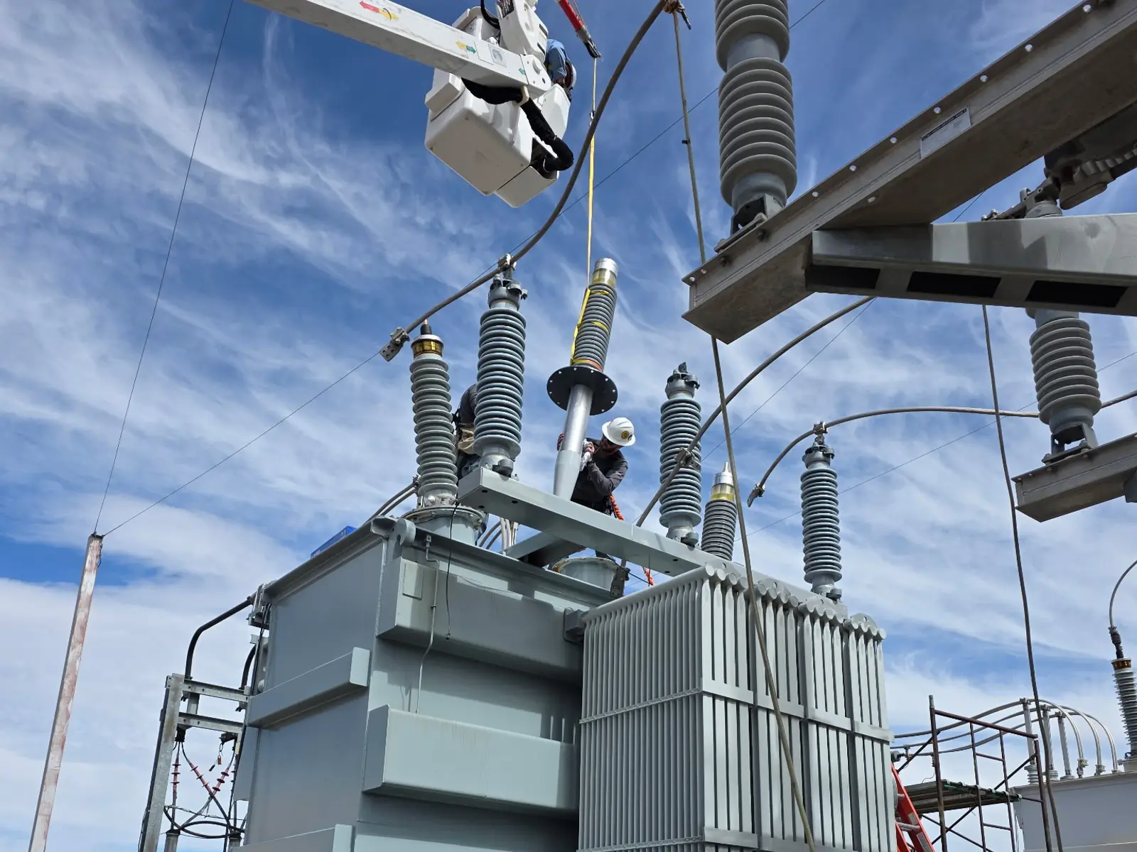 Transformer bushing work